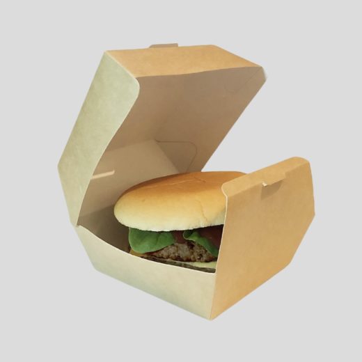 Clamshell Box with burger
